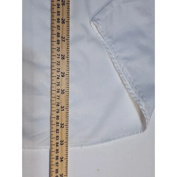 Vintage Mens Puritan White Long Sleeve Shirt Button Up Wrinkle Free Size XXL-2XL - Picture 6 of 10